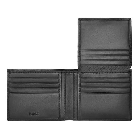 HLY403A-3 BOSS Wallet with flap Classic Smooth Black