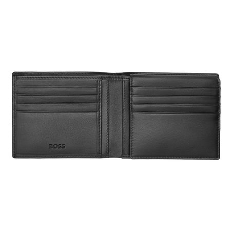 HLY403A-4 BOSS Wallet with flap Classic Smooth Black