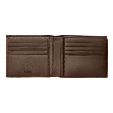 HLY403Y-4 BOSS Wallet with flap Classic Smooth Brown
