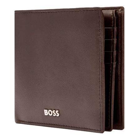 HLY403Y-5 BOSS Wallet with flap Classic Smooth Brown
