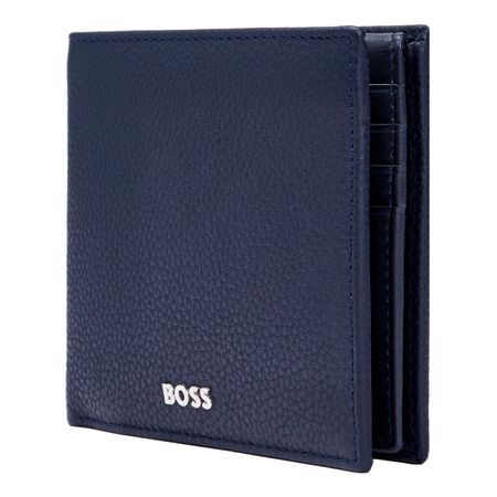HLY416N-4 BOSS Wallet with flap Classic Grained Navy