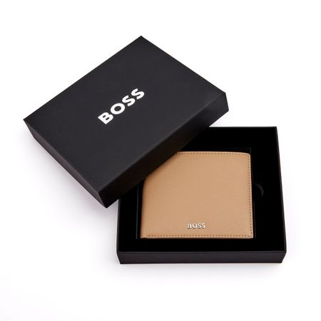 HLY416X-8 BOSS Wallet with flap Classic Grained Camel
