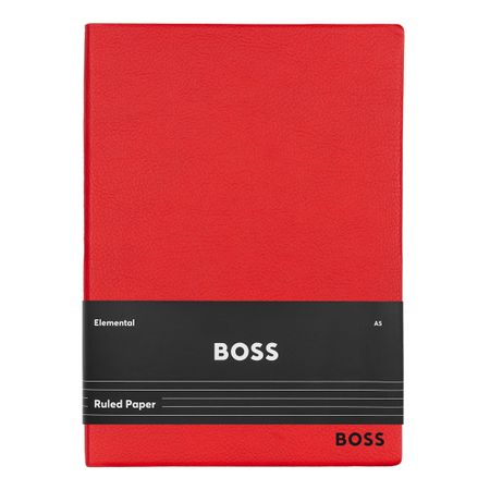 BOSS Notebook A5 Essential Red Lined