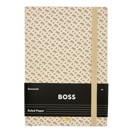 BOSS Notebook A5 Monogram Cream Lined