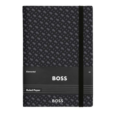 BOSS Notebook A5 Monogram Grey Lined
