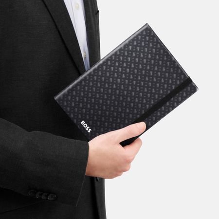 BOSS Notebook A5 Monogram Grey Lined