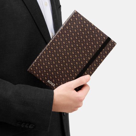 HNH412XL-6 BOSS Notebook A5 Monogram Camel Lined