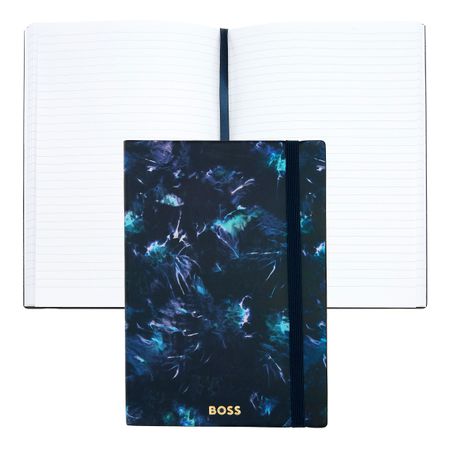BOSS Notebook A5 Tie-dye Flower Navy Lined