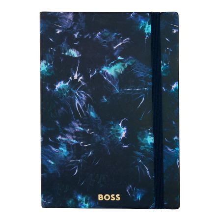HNH418NL-3 BOSS Notebook A5 Tie-dye Flower Navy Lined