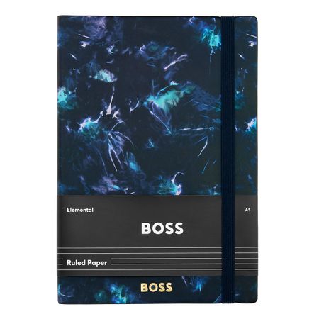 HNH418NL-5 BOSS Notebook A5 Tie-dye Flower Navy Lined