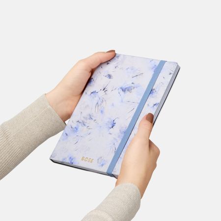 BOSS Notebook A5 Tie-dye Flower Violet Lined