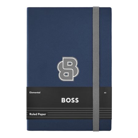 HNH612NL-5 BOSS Notebook A5 Varsity Navy Lined