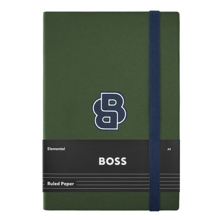 HNH612TL-5 BOSS Notebook A5 Varsity Forest Green Lined