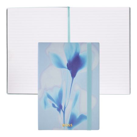 BOSS Notebook A5 Holographic Flower Light Blue Lined