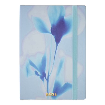 HNH623ML-3 BOSS Notebook A5 Holographic Flower Light Blue Lined