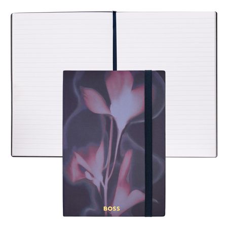 BOSS Notebook A5 Holographic Flower Navy Lined