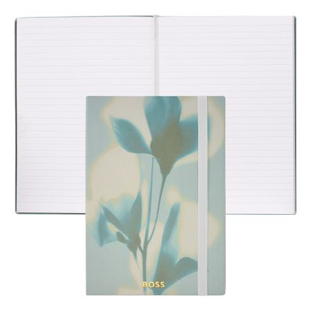 BOSS Notebook A5 Holographic Flower Light Green Lined