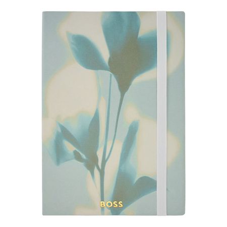 BOSS Notebook A5 Holographic Flower Light Green Lined