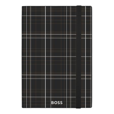 HNH624AL-3 BOSS Notebook A5 Checkered Black Lined