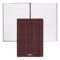 HNH624RL-1 BOSS Notebook A5 Checkered Burgundy Lined
