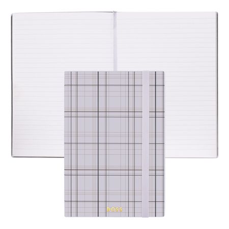 BOSS Notebook A5 Checkered Lilac Lined