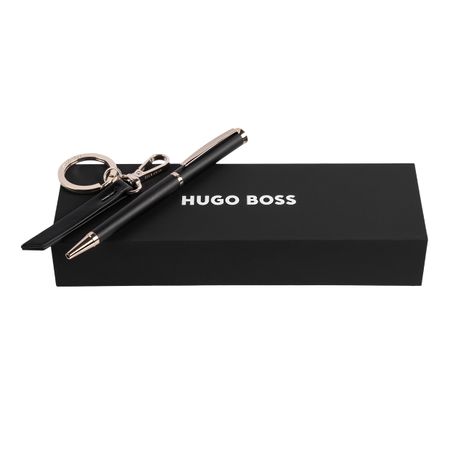 HUGO BOSS Set HUGO BOSS Black (ballpoint pen & key ring)