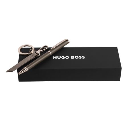HUGO BOSS Set HUGO BOSS Taupe (ballpoint pen & key ring)