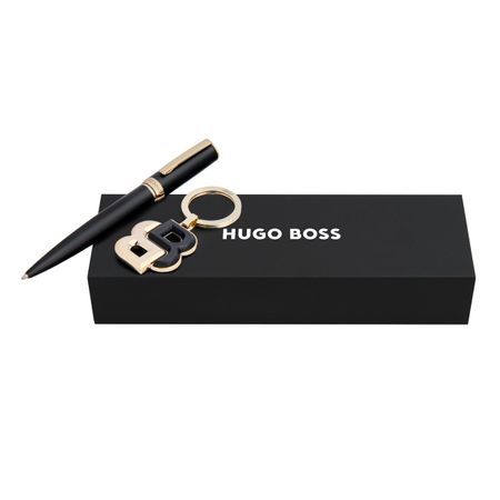 BOSS Set HUGO BOSS Black & Gold (ballpoint pen & key ring)