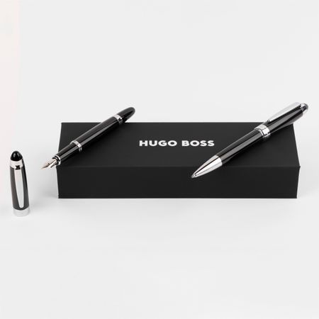 HUGO BOSS Set Icon Black (ballpoint pen & fountain pen)