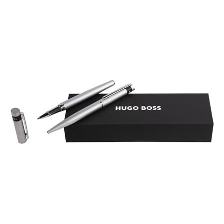 HUGO BOSS Set Loop Diamond Chrome (ballpoint pen & rollerball pen)