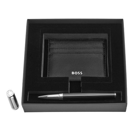 BOSS Set HUGO BOSS Black (rollerball pen & card holder)