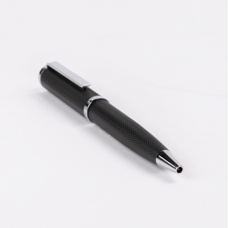 HUGO BOSS Ballpoint pen Formation Herringbone Chrome