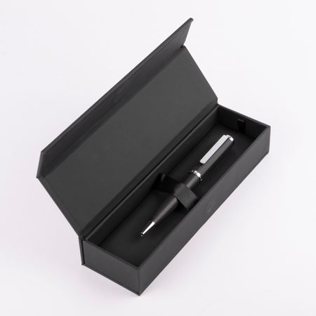 HUGO BOSS Ballpoint pen Formation Herringbone Chrome
