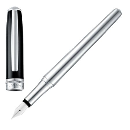 HUGO BOSS Fountain pen Essential Classic Black & Chrome