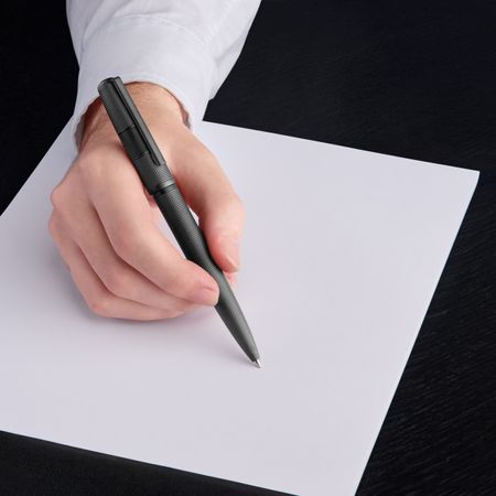 HUGO BOSS Ballpoint pen Grid Black