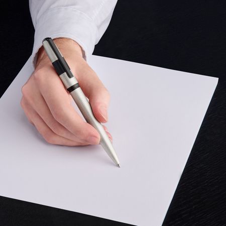 HSQ4834F-4 HUGO BOSS Ballpoint pen Grid Pearl