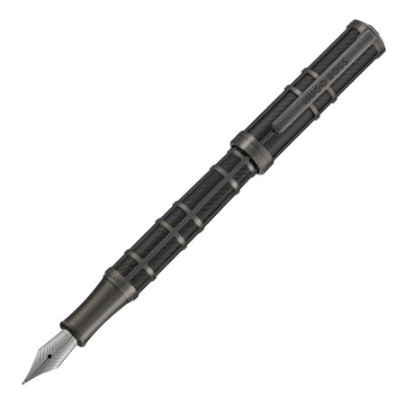 HUGO BOSS Fountain pen Frame Grid Black & Gun