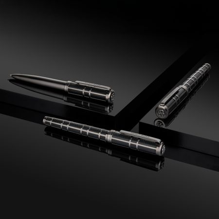 HSS5874D-8 HUGO BOSS Ballpoint pen Frame Grid Black & Gun