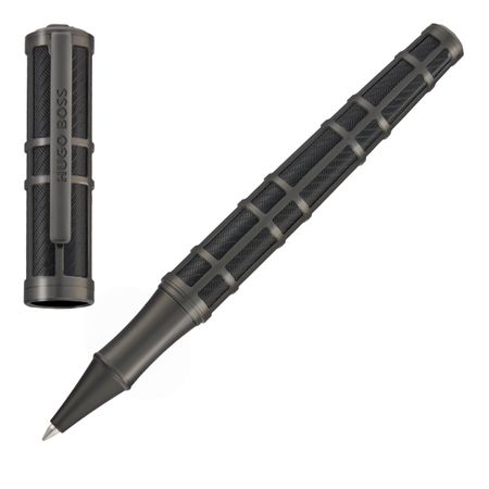 HUGO BOSS Rollerball pen Frame Grid Black & Gun