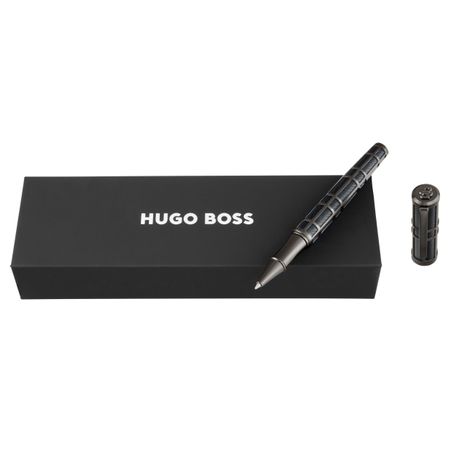 HUGO BOSS Rollerball pen Frame Grid Black & Gun