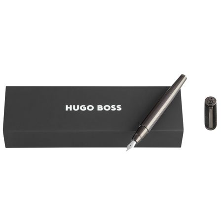 HUGO BOSS Fountain pen Double B Saffiano Black