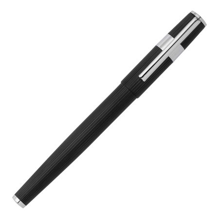 HUGO BOSS Fountain pen Gear Pinstripe Black / Chrome