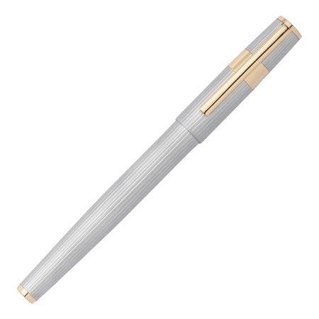 HSV2852B-3 HUGO BOSS Fountain pen Gear Pinstripe Silver / Gold