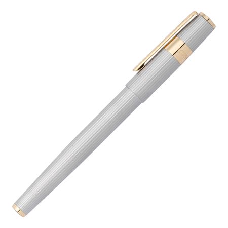 HSV2852B-4 HUGO BOSS Fountain pen Gear Pinstripe Silver / Gold