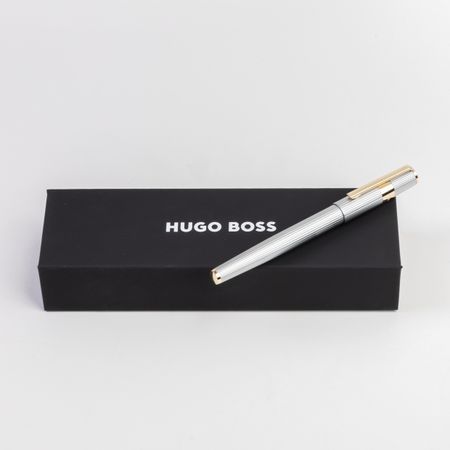 HSV2852B-7 HUGO BOSS Fountain pen Gear Pinstripe Silver / Gold