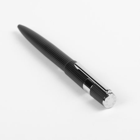 HUGO BOSS Ballpoint pen Gear Pinstripe Black / Chrome