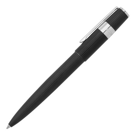 HUGO BOSS Ballpoint pen Gear Pinstripe Black / Chrome