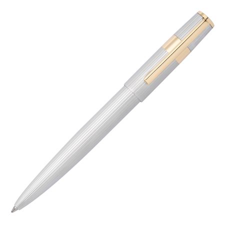 HUGO BOSS Ballpoint pen Gear Pinstripe Silver / Gold