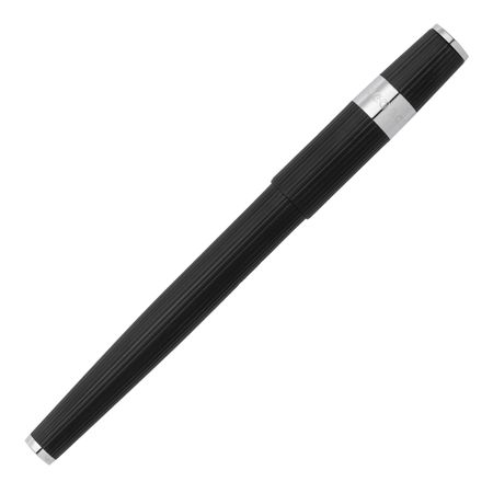HUGO BOSS Rollerball pen Gear Pinstripe Black / Chrome