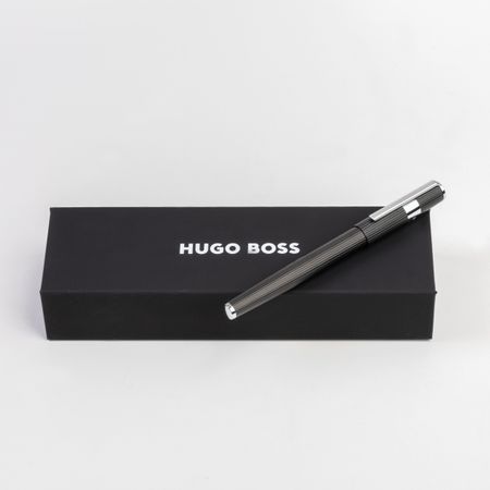 HUGO BOSS Rollerball pen Gear Pinstripe Black / Chrome